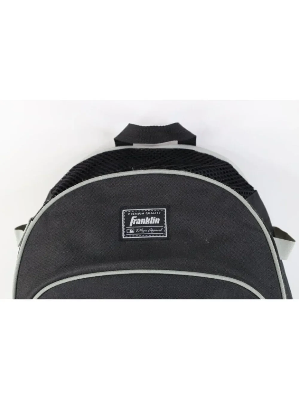 Vintage Franklin MLB Baseball Spell Out Backpack Book Bag Carry On Black